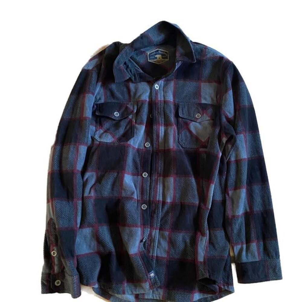 Freedom Foundry Men's Super Plush Plaid Shirt Jacket Gray